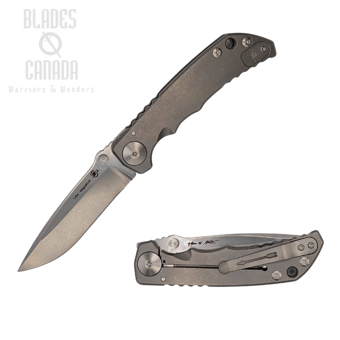 Spartan Blades Spartan Harsey Framelock Folding Knife, MagnaCut, Titanium SW, SF5SW